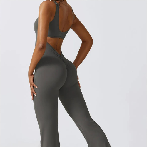 Backless Scrunch Body Shaping Jumpsuit